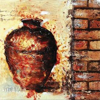 Textured Utensils oil painting